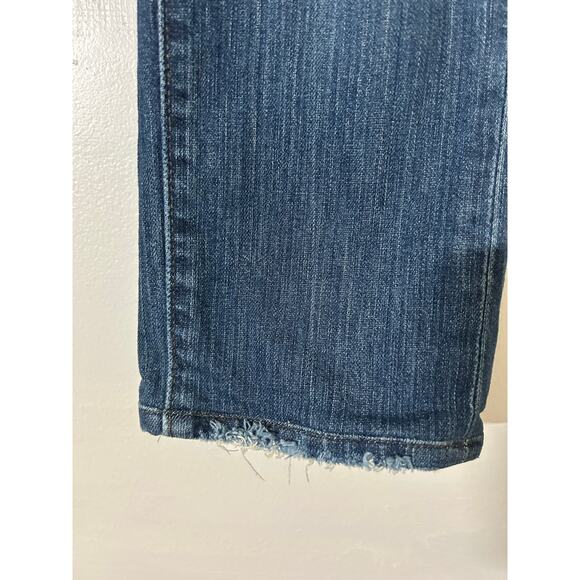 Levi's Women's Tilted Straight 523 Distressed Dark Wash Denim Jeans 4 27 - Picture 6 of 11